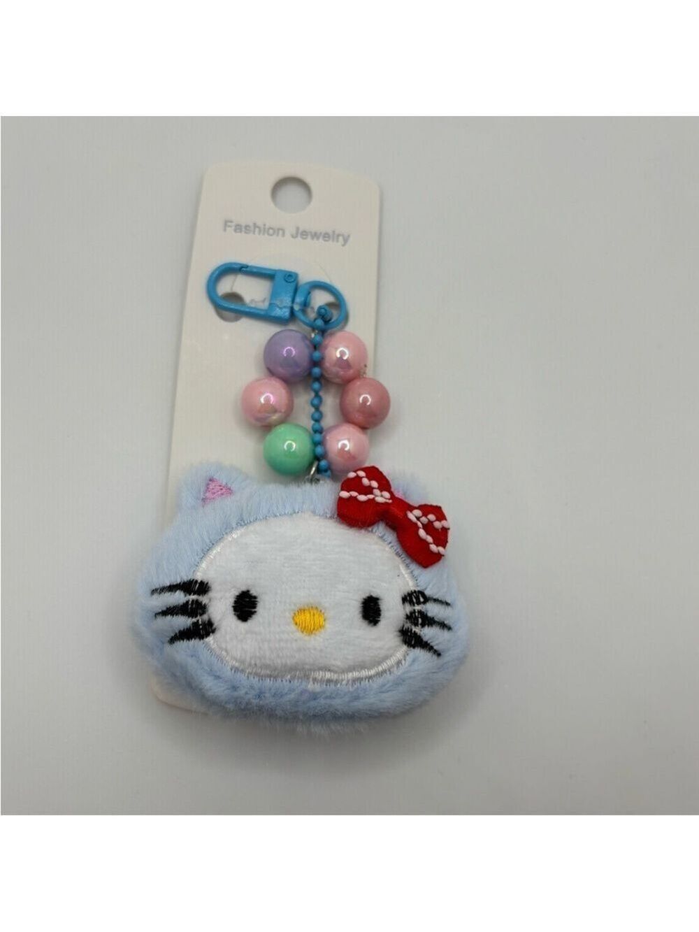 Fashion Jewelry Plush Keychain with Red Bow